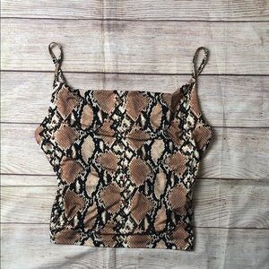 Urban Outfitters Tan Snake Print Camisole 🧡